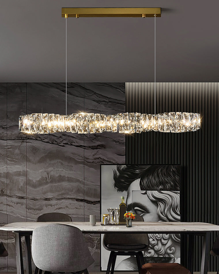 WOMO Suspension Lineaire Cristal pour Salle à Manger - WM2193