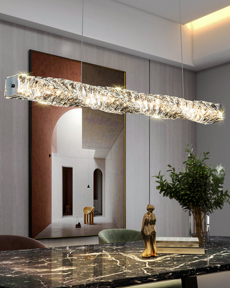 WOMO Suspension Lineaire Cristal pour Salle à Manger - WM2193