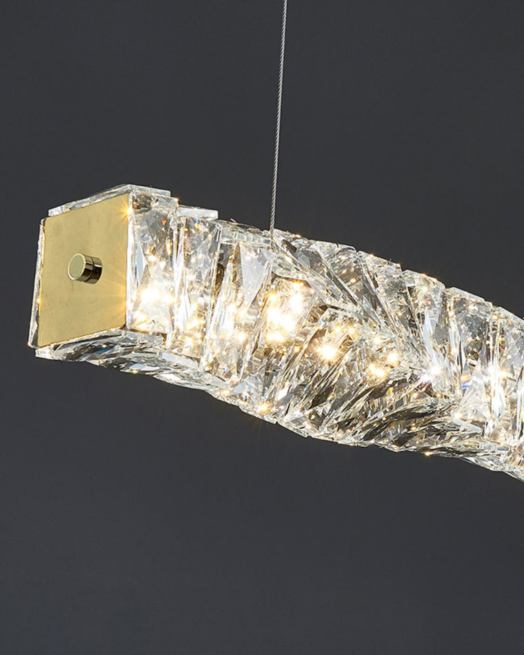 WOMO Suspension Lineaire Cristal pour Salle à Manger - WM2193