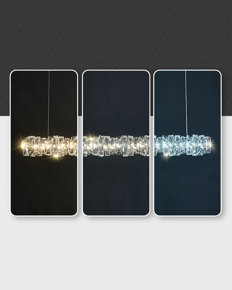 WOMO Suspension Lineaire Cristal pour Salle à Manger - WM2193