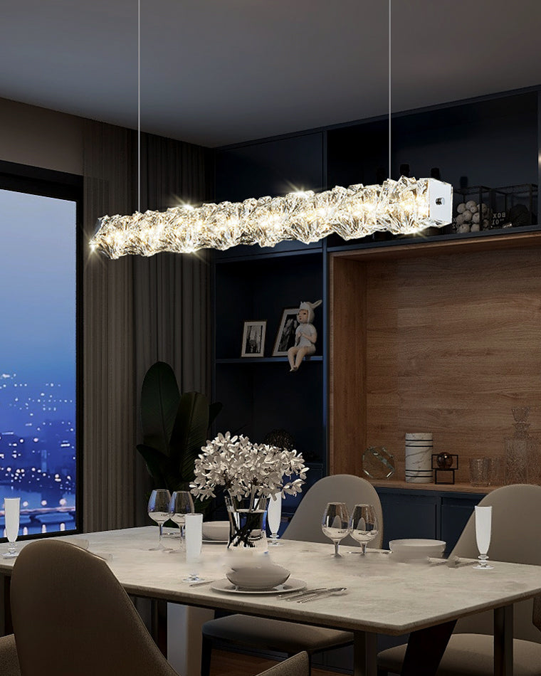 WOMO Suspension Lineaire Cristal pour Salle à Manger - WM2193