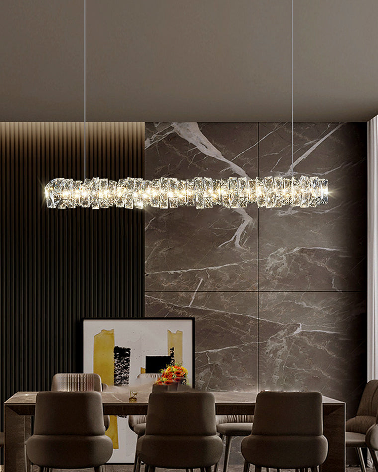 WOMO Suspension Lineaire Cristal pour Salle à Manger - WM2193