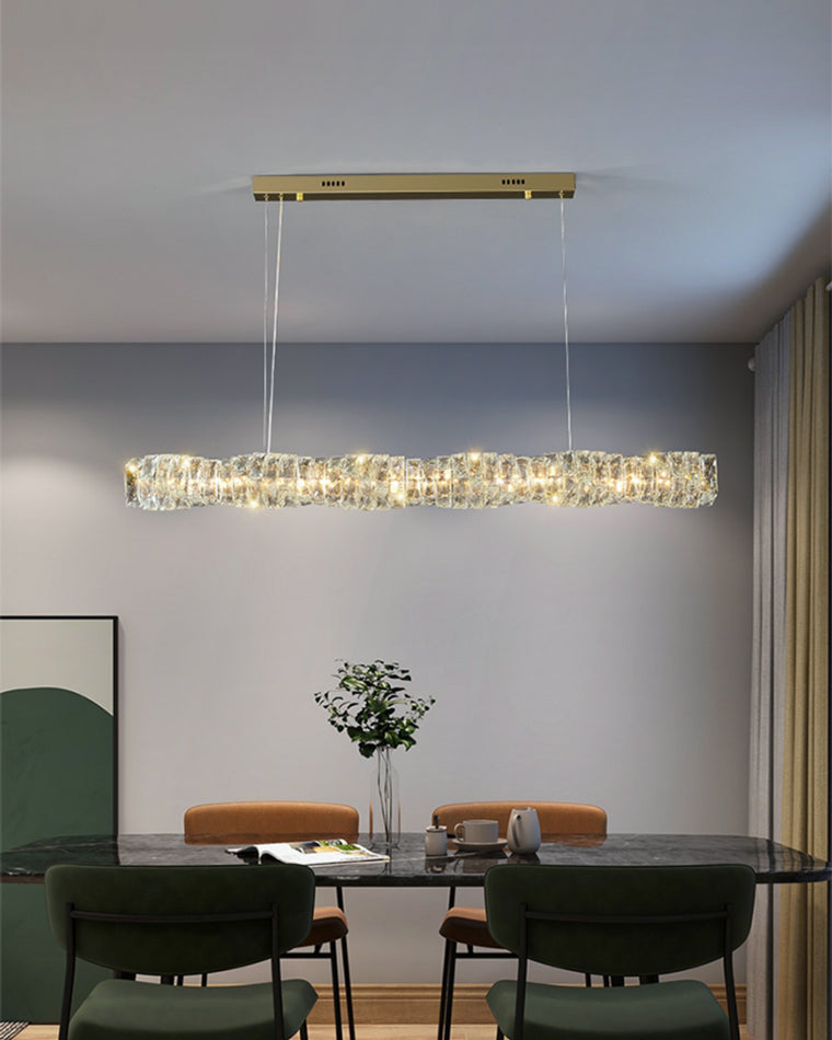 WOMO Suspension Lineaire Cristal pour Salle à Manger - WM2193