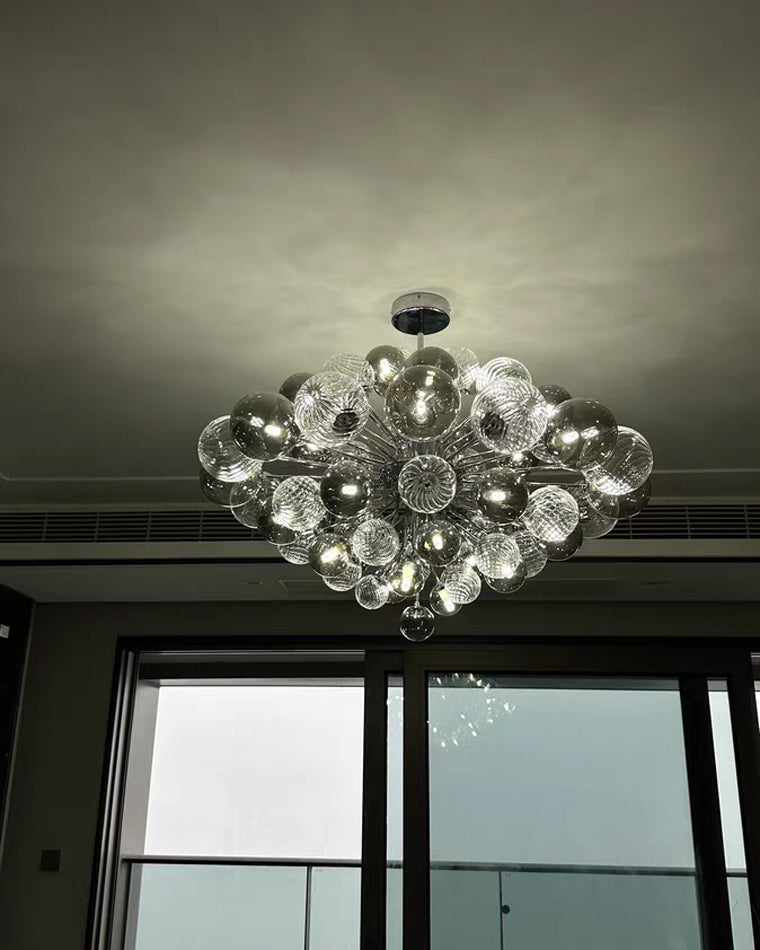 Lustre à bulles en verre fumé WOMO-WM2198