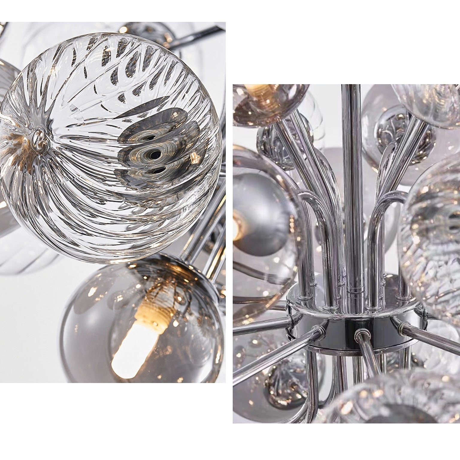 Lustre à bulles en verre fumé WOMO-WM2198