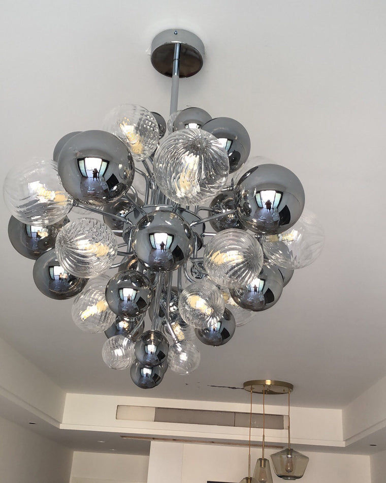 Lustre à bulles en verre fumé WOMO-WM2198