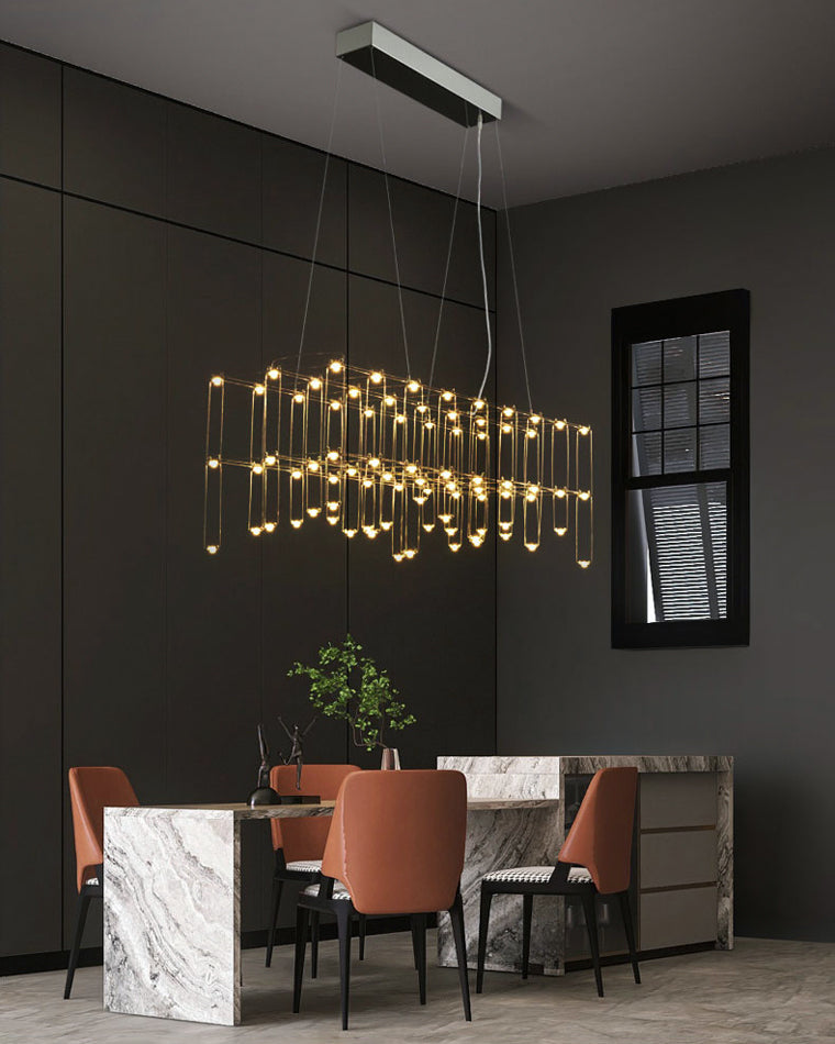 Lustre sculptural rectangulaire WOMO-WM2200