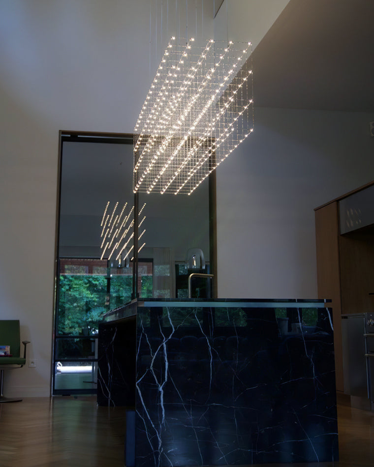 Lustre sculptural rectangulaire WOMO-WM2200
