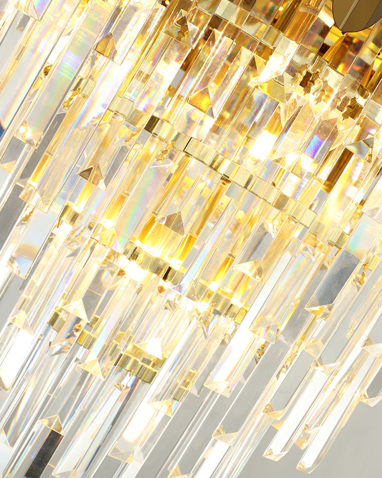 Lustre en cristal doré à plusieurs niveaux WOMO-WM2207