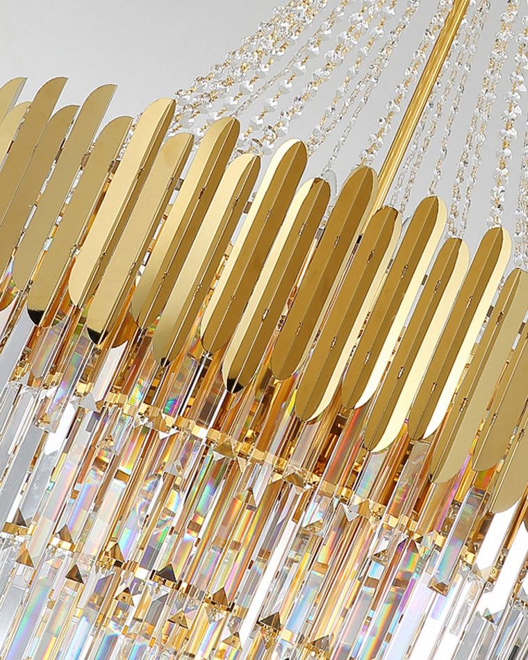 Lustre en cristal doré à plusieurs niveaux WOMO-WM2207