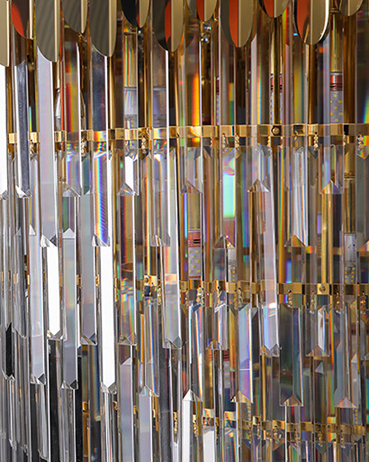 Lustre en cristal doré à plusieurs niveaux WOMO-WM2207