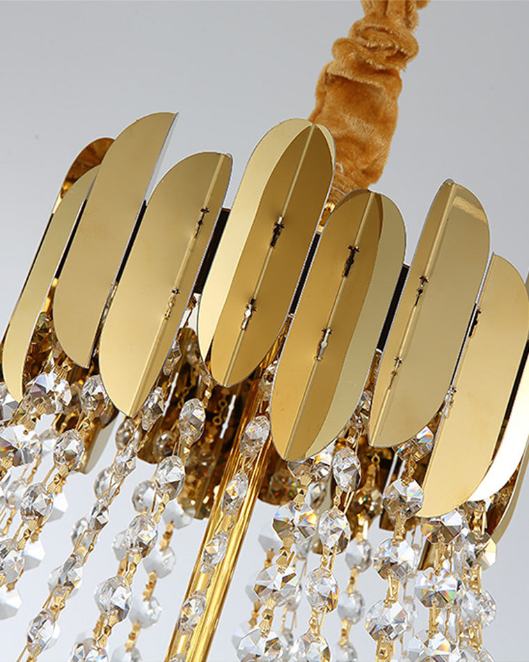 Lustre en cristal doré à plusieurs niveaux WOMO-WM2207