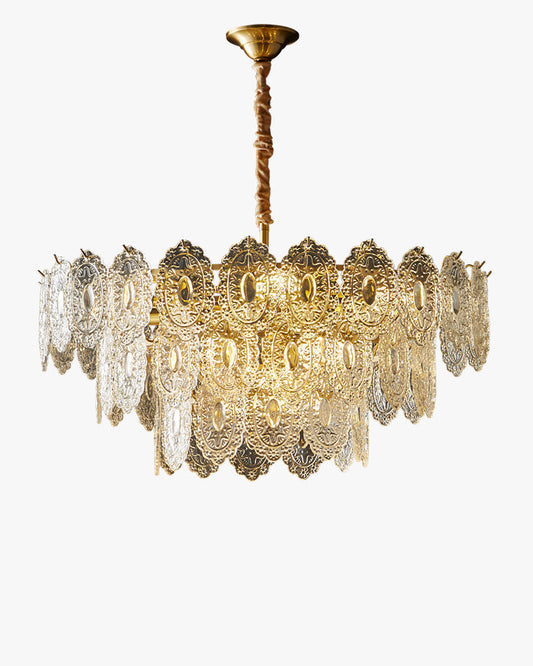 WOMO Lustre Chic Feuille en Verre-WM2208