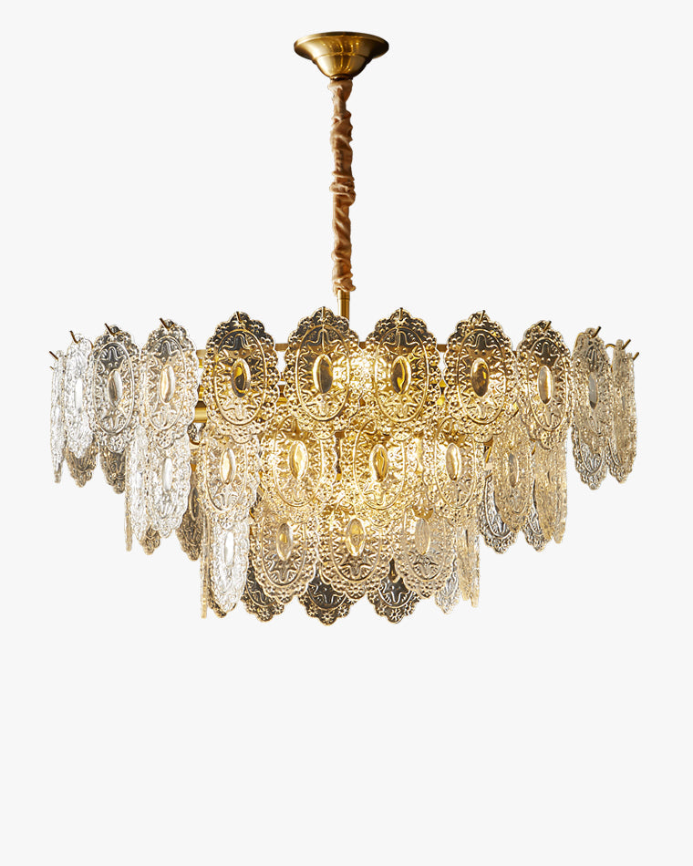WOMO Lustre Chic Feuille en Verre-WM2208