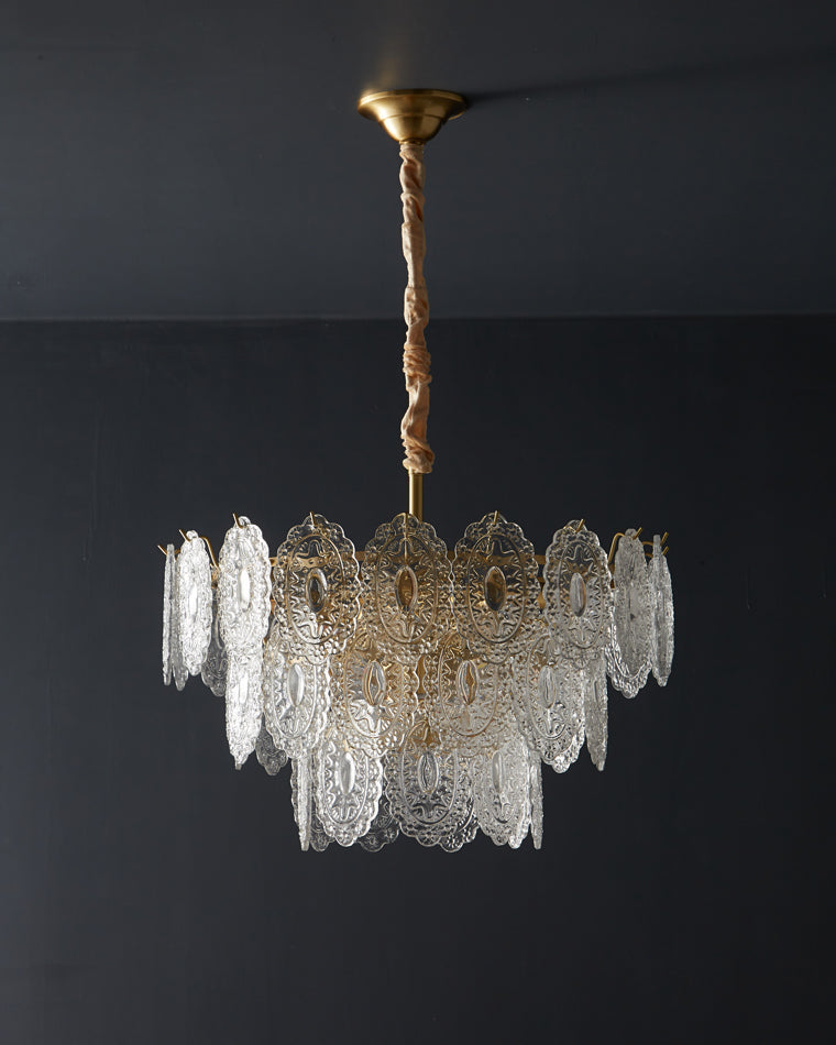 WOMO Lustre Chic Feuille en Verre-WM2208