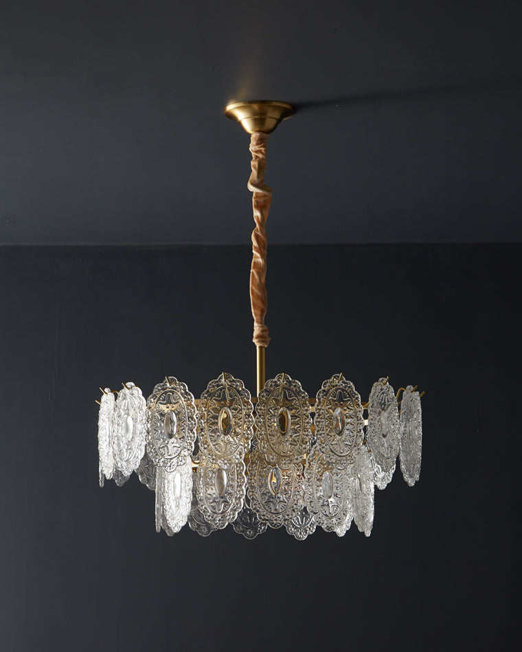 WOMO Lustre Chic Feuille en Verre-WM2208