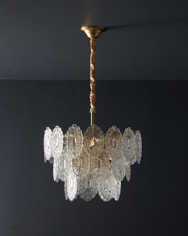 WOMO Lustre Chic Feuille en Verre-WM2208