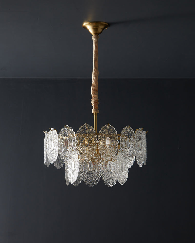 WOMO Lustre Chic Feuille en Verre-WM2208