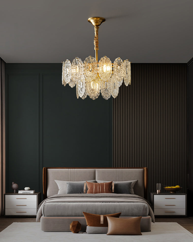 WOMO Lustre Chic Feuille en Verre-WM2208