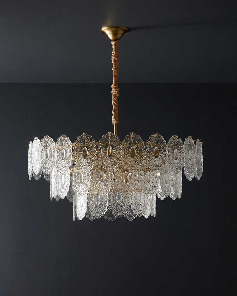 WOMO Lustre Chic Feuille en Verre-WM2208
