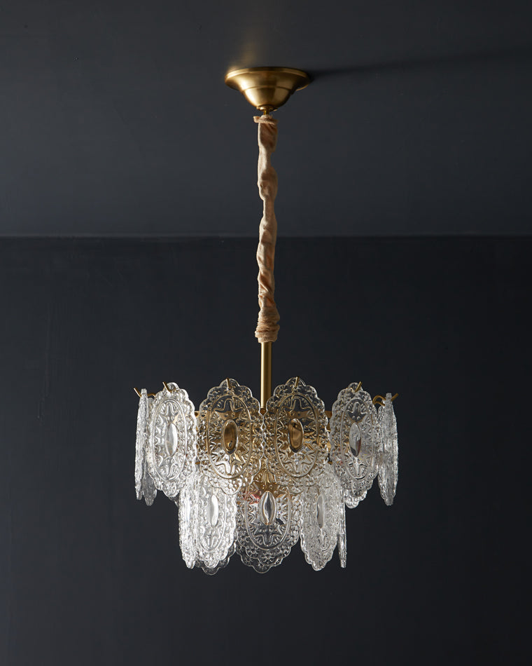 WOMO Lustre Chic Feuille en Verre-WM2208