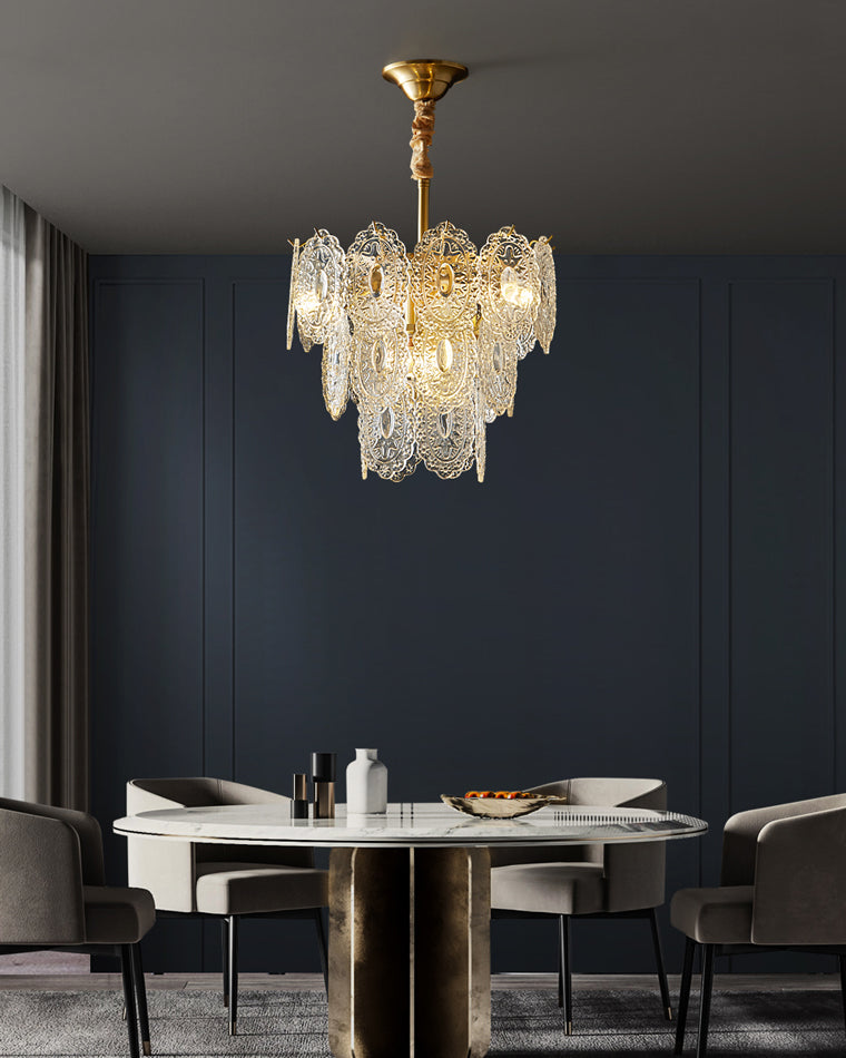 WOMO Lustre Chic Feuille en Verre-WM2208