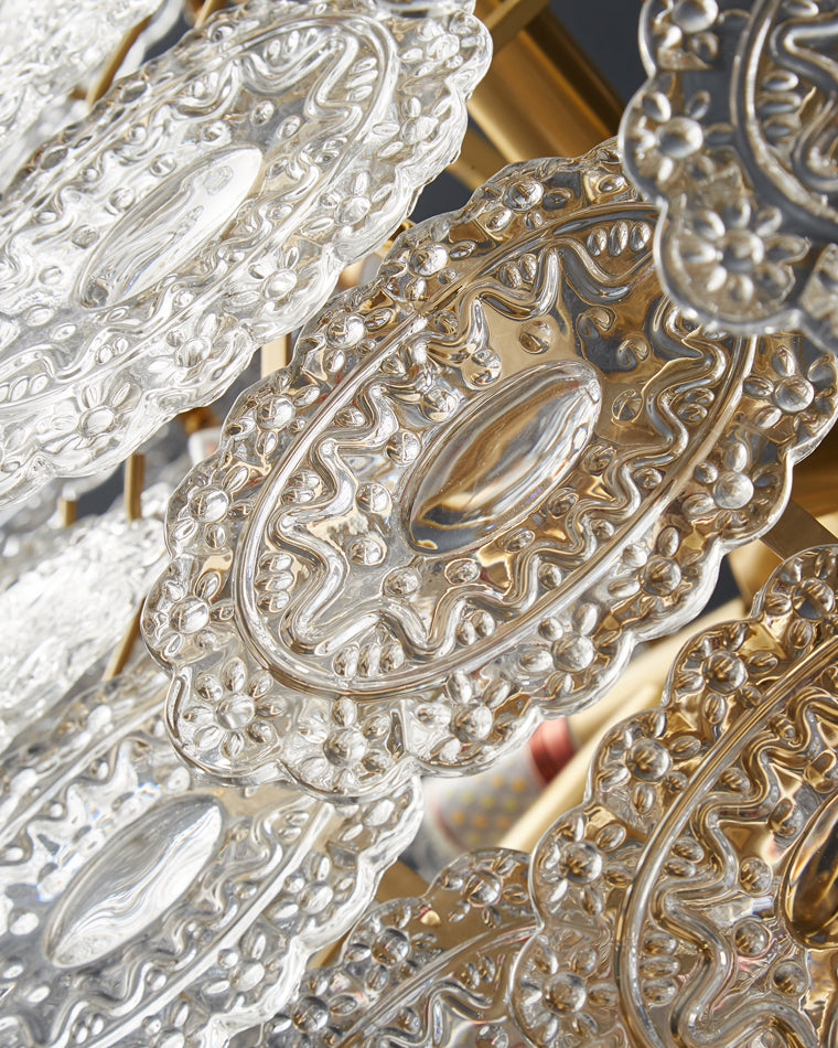 WOMO Lustre Chic Feuille en Verre-WM2208