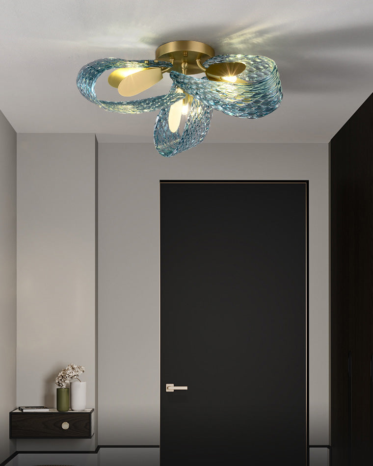 WOMO Plafonnier Verre Bleu-WM1111