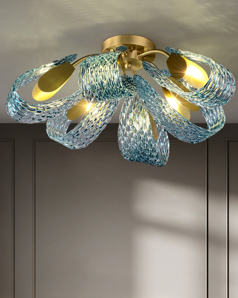 WOMO Plafonnier Verre Bleu-WM1111