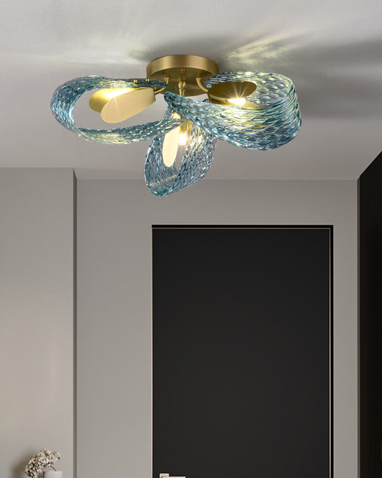WOMO Plafonnier Verre Bleu-WM1111