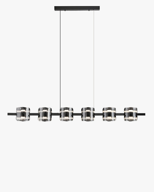 WOMO Lustre Lineaire Verre Doré/Noir-WM2219A
