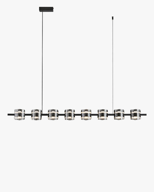 WOMO Lustre Lustre Lineaire Verre Doré/Noir-WM2219B