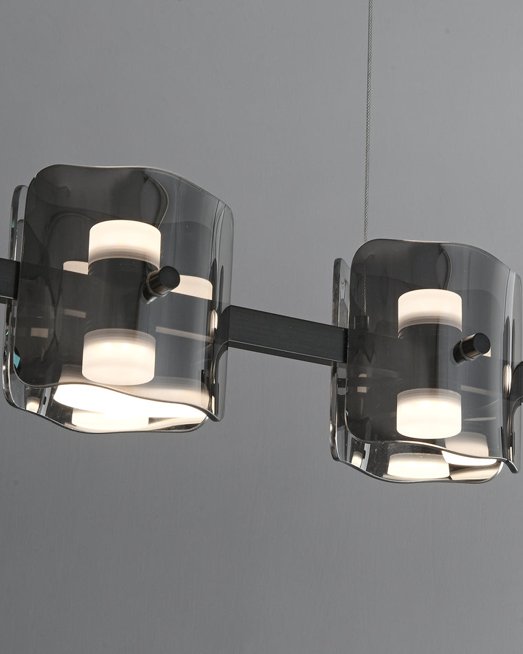 WOMO Lustre Lustre Lineaire Verre Doré/Noir-WM2219B