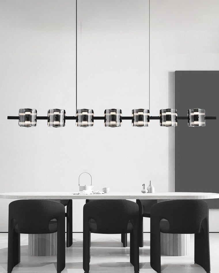 WOMO Lustre Lustre Lineaire Verre Doré/Noir-WM2219B