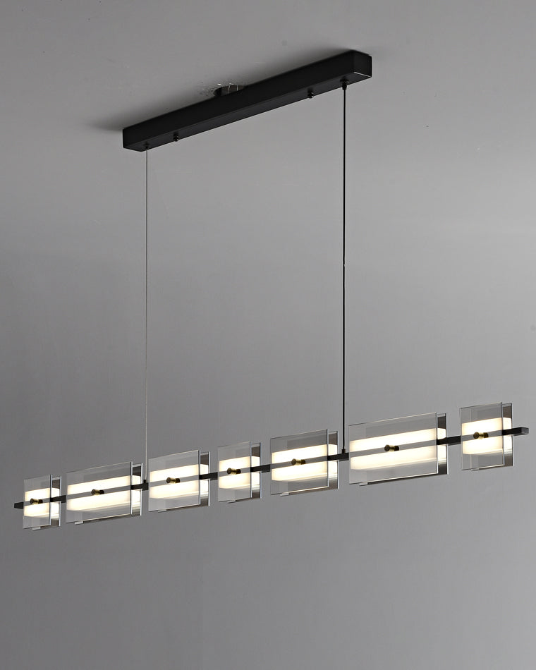 Lustre linéaire en ambre/verre fumé WOMO-WM2221