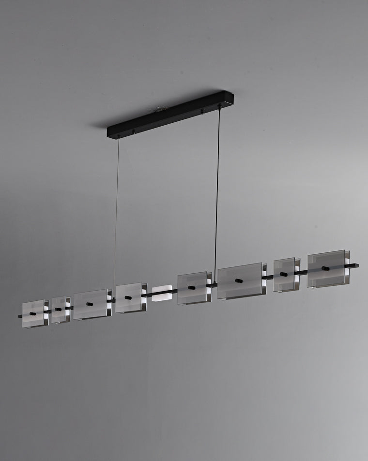 Lustre linéaire en ambre/verre fumé WOMO-WM2221