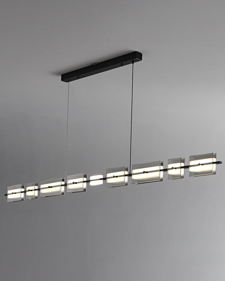 Lustre linéaire en ambre/verre fumé WOMO-WM2221