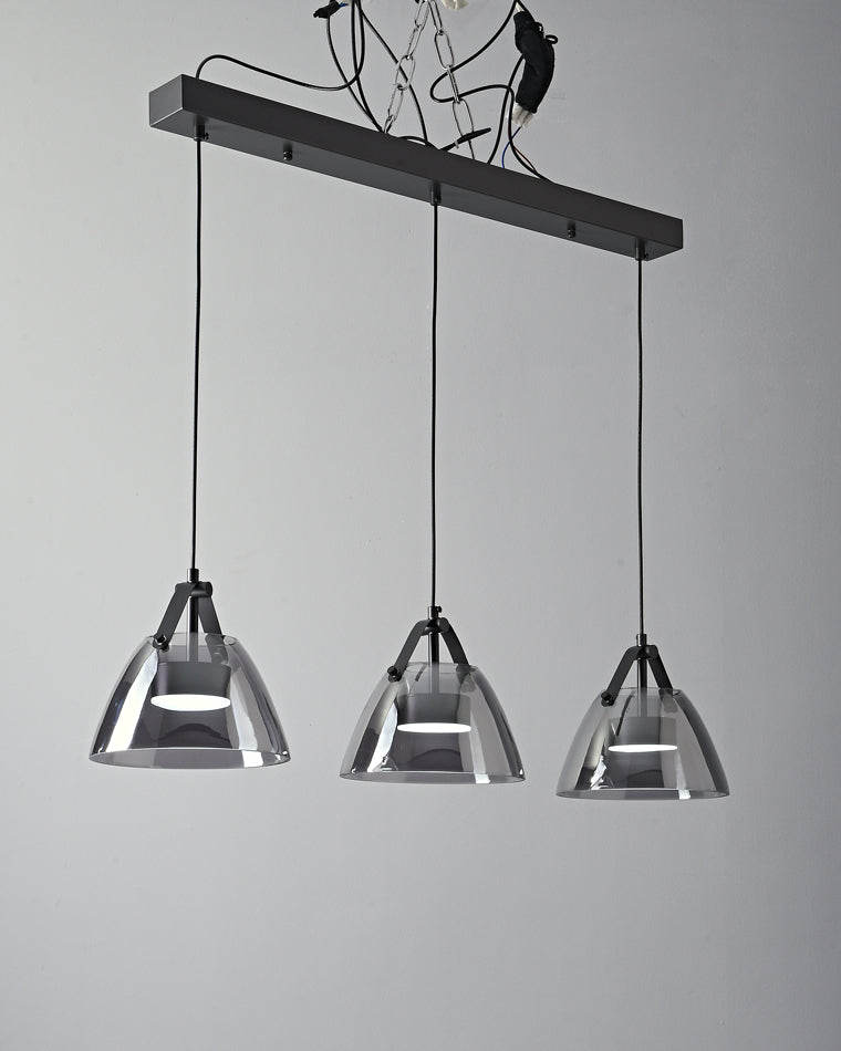 WOMO 3 Light Suspension en verre fumé-WM2238