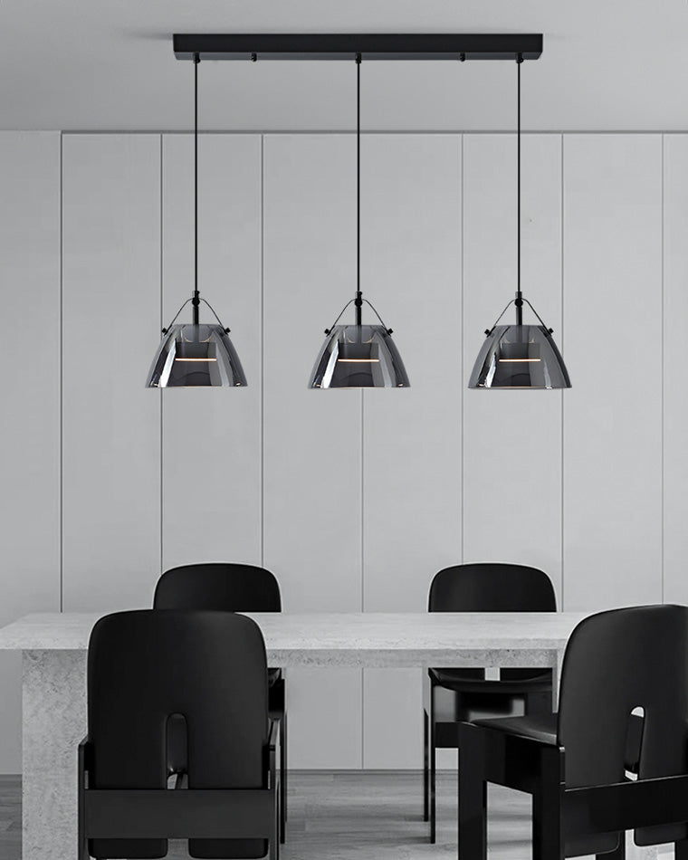WOMO 3 Light Suspension en verre fumé-WM2238