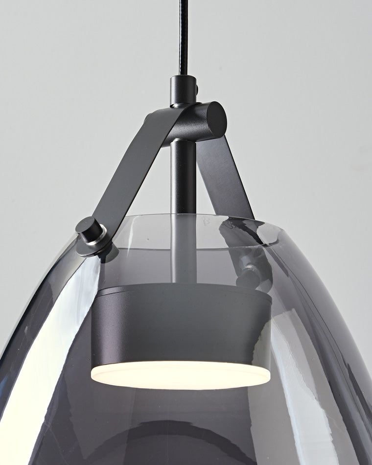 WOMO 3 Light Suspension en verre fumé-WM2238