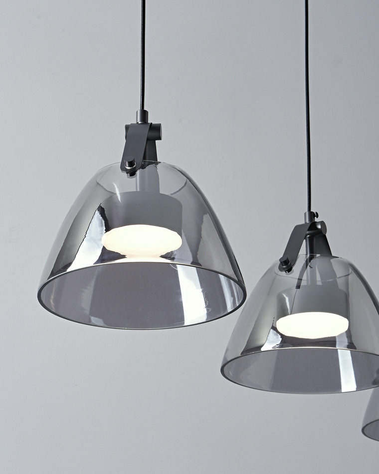 WOMO 3 Light Suspension en verre fumé-WM2238