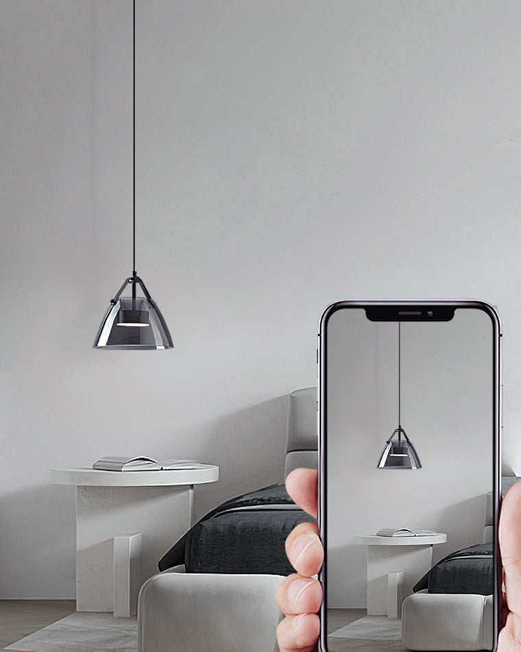 WOMO 3 Light Suspension en verre fumé-WM2238