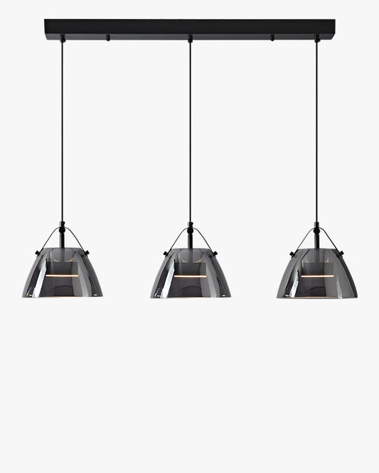 WOMO 3 Light Suspension en verre fumé-WM2238