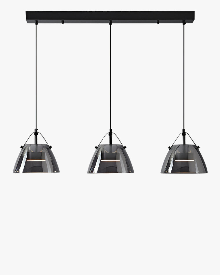 WOMO 3 Light Suspension en verre fumé-WM2238