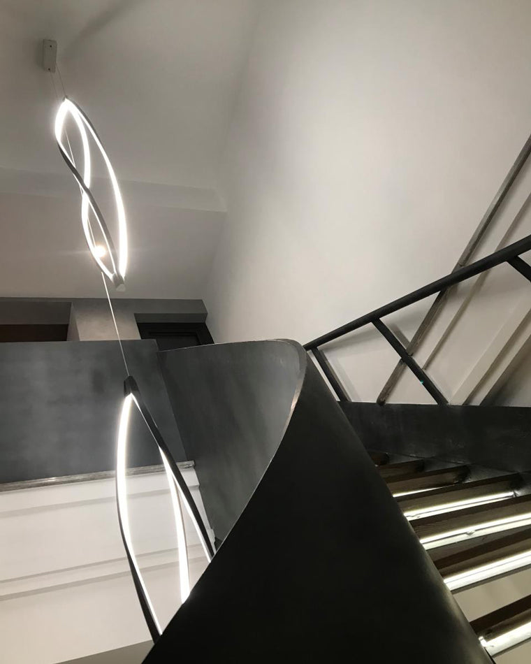 WOMO Lustre Spirale Led Noir/Blanc-WM2245