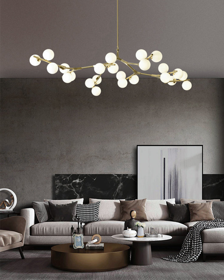 WOMO Lustre Boule Branche Verre-WM2254
