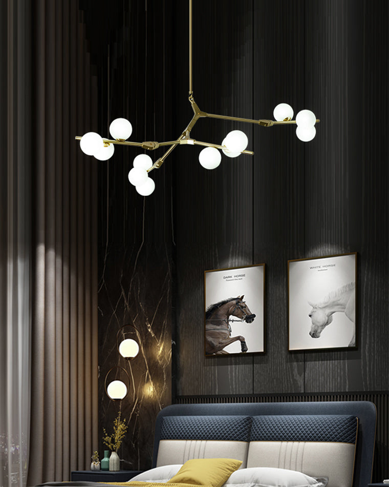 WOMO Lustre Boule Branche Verre-WM2254