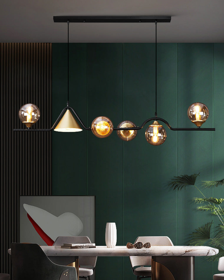 WOMO Lustre lineaire Boule Verre - WM2257