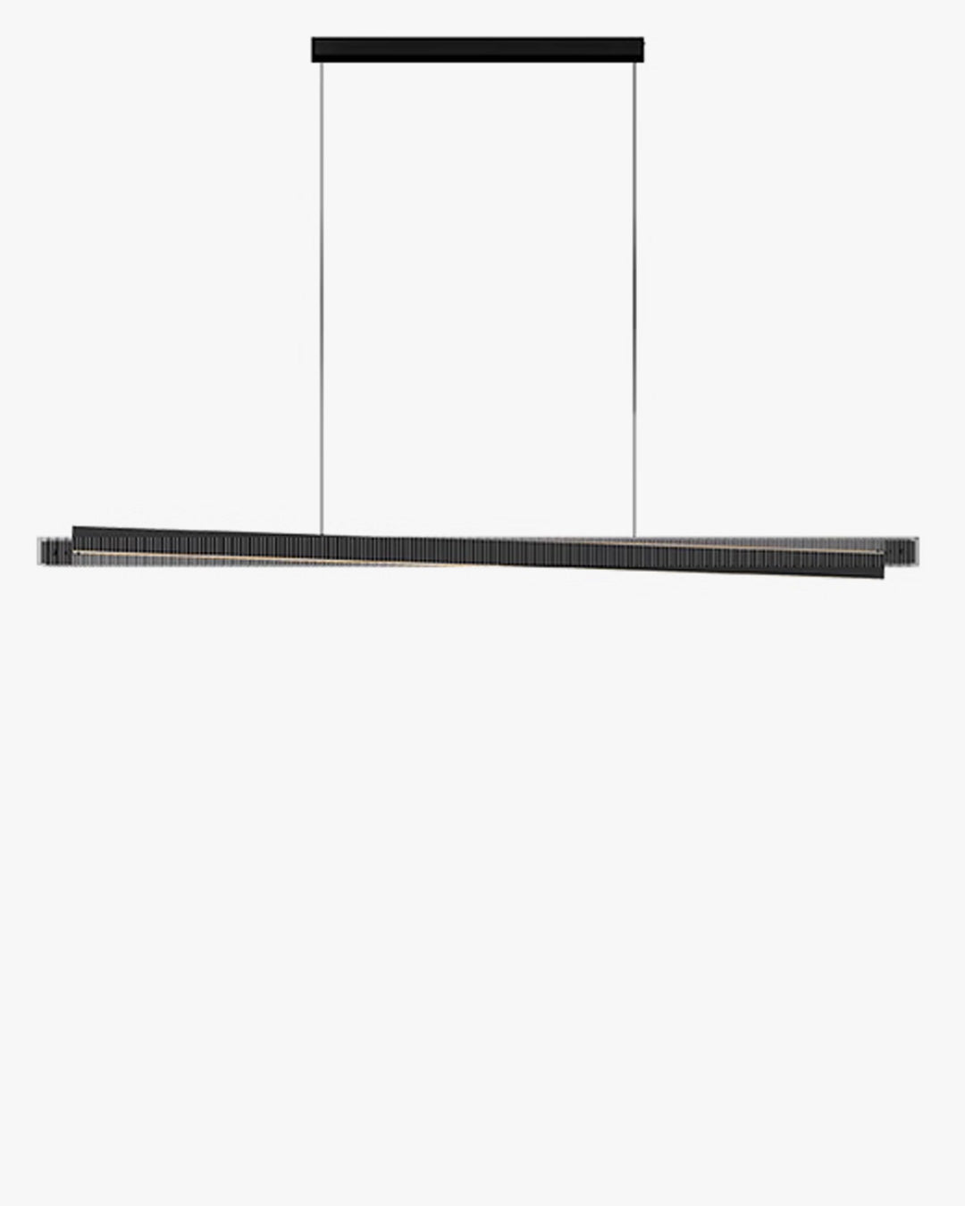 Suspension linéaire en verre cannelé noir WOMO-WM2310