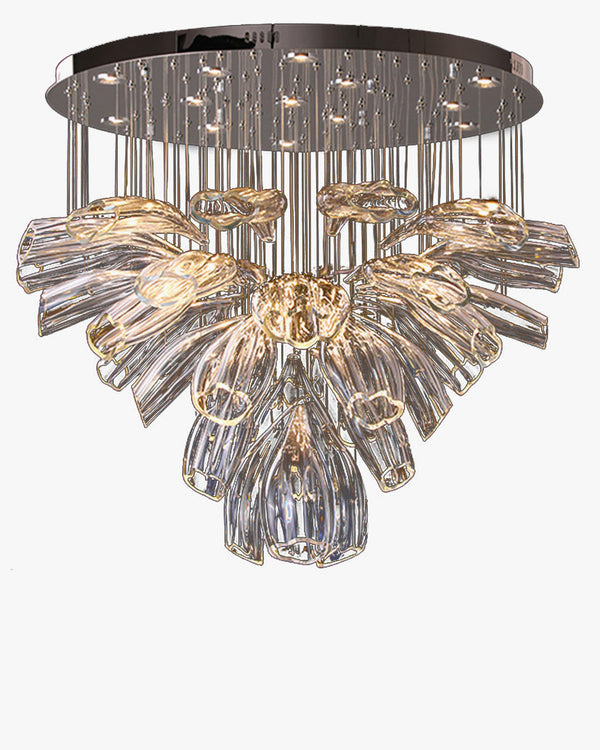 Lustre de foyer en verre à fleurs WOMO-WM2341